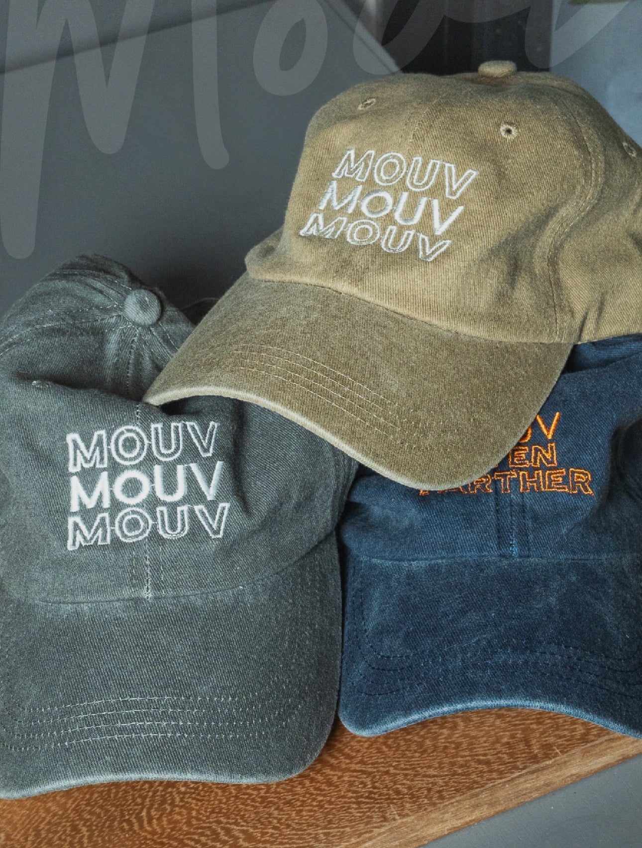 Baseball Cap Washed Mouv Even Farther