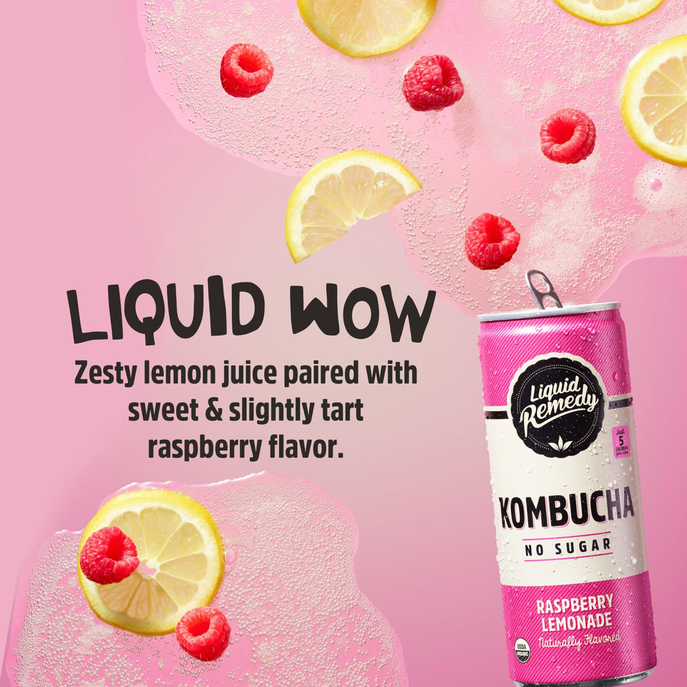 Liquid Remedy Kombucha Rasberry Lemonade – Mouv Pilates Reformer Studio
