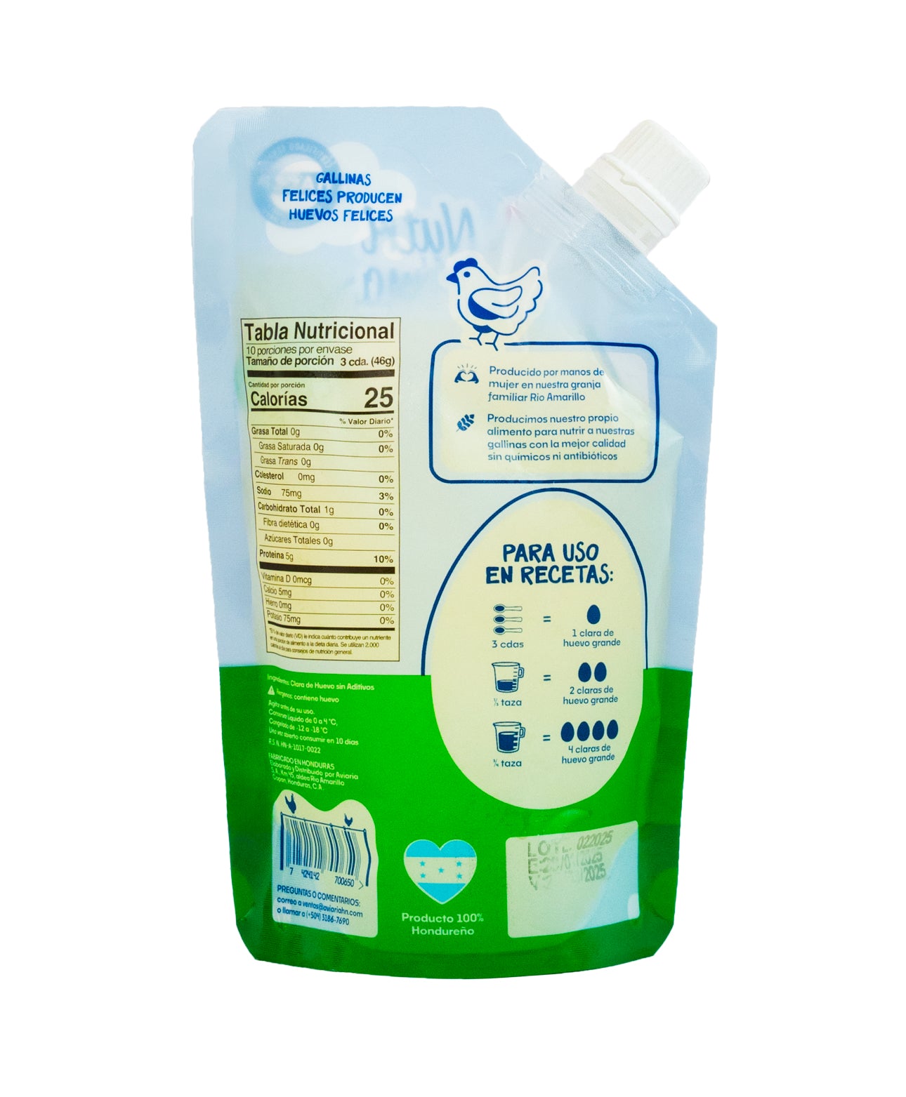 Nutri Yema Clara de Huevo Liquida 1.2lbs Pack