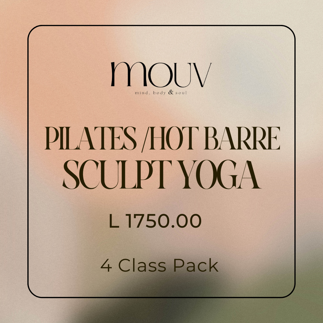 Pilates/Hot Barre/Sculpt/Yoga 4 Class Pack